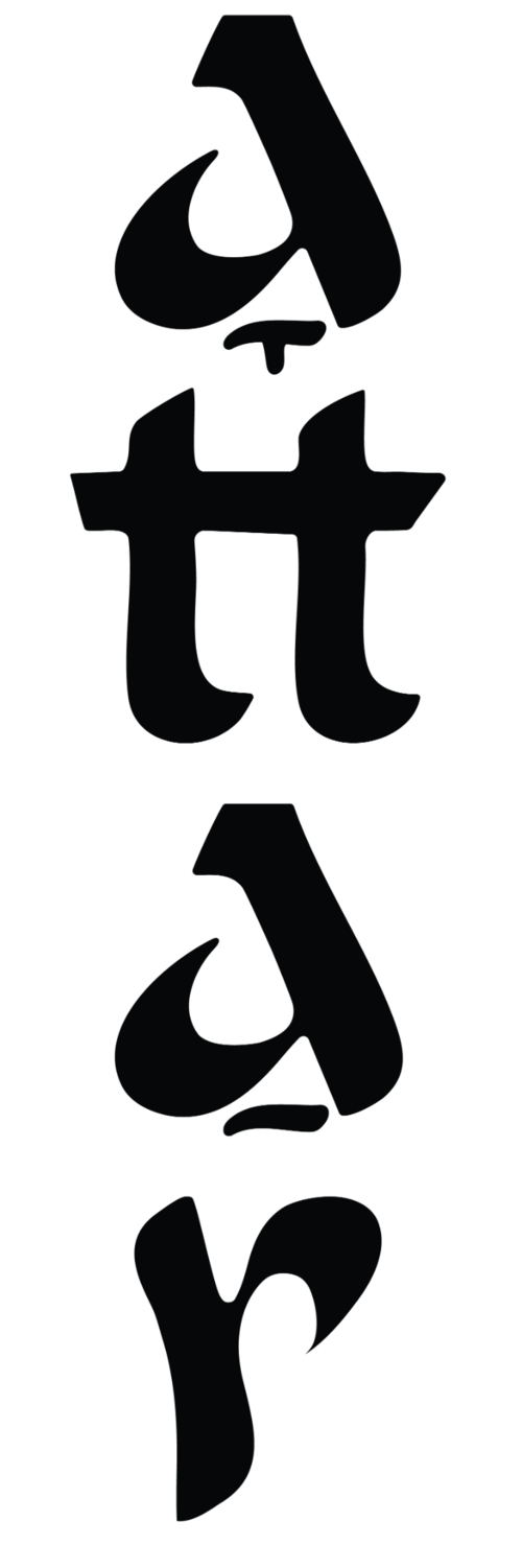 Attar logo vertical — black