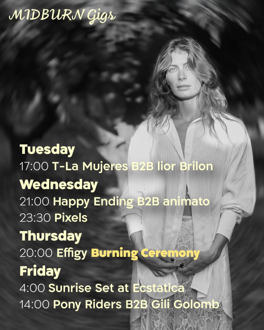 Midburn gigs schedule