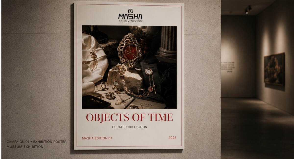 MASHA — exhibition poster, "Objects of time."